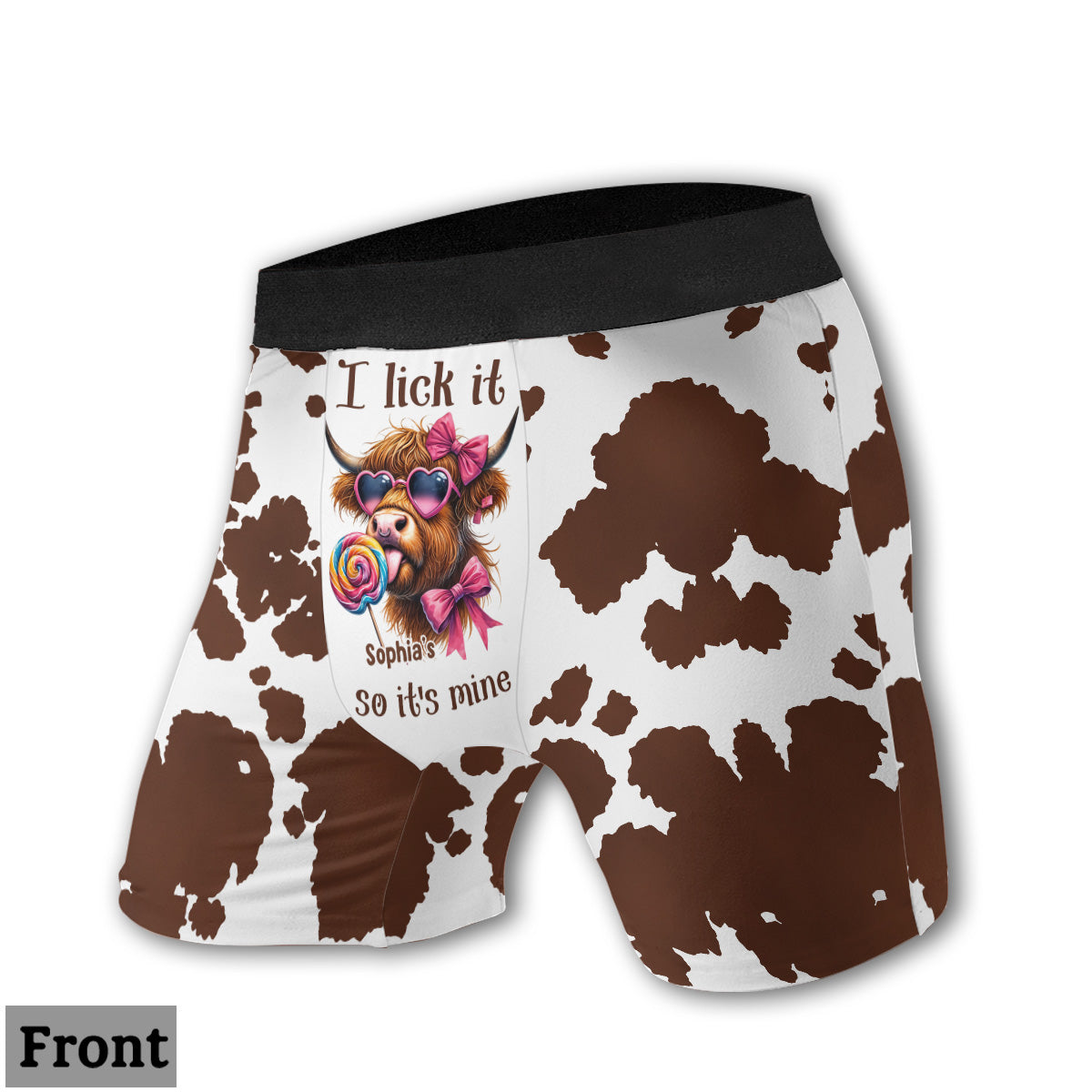Cute Cows - Personalized Highland Cow Women Briefs & Men Boxer Briefs