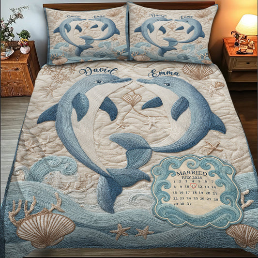 Sea Life Dream Custom Calendar - Personalized Couple Bedding Set