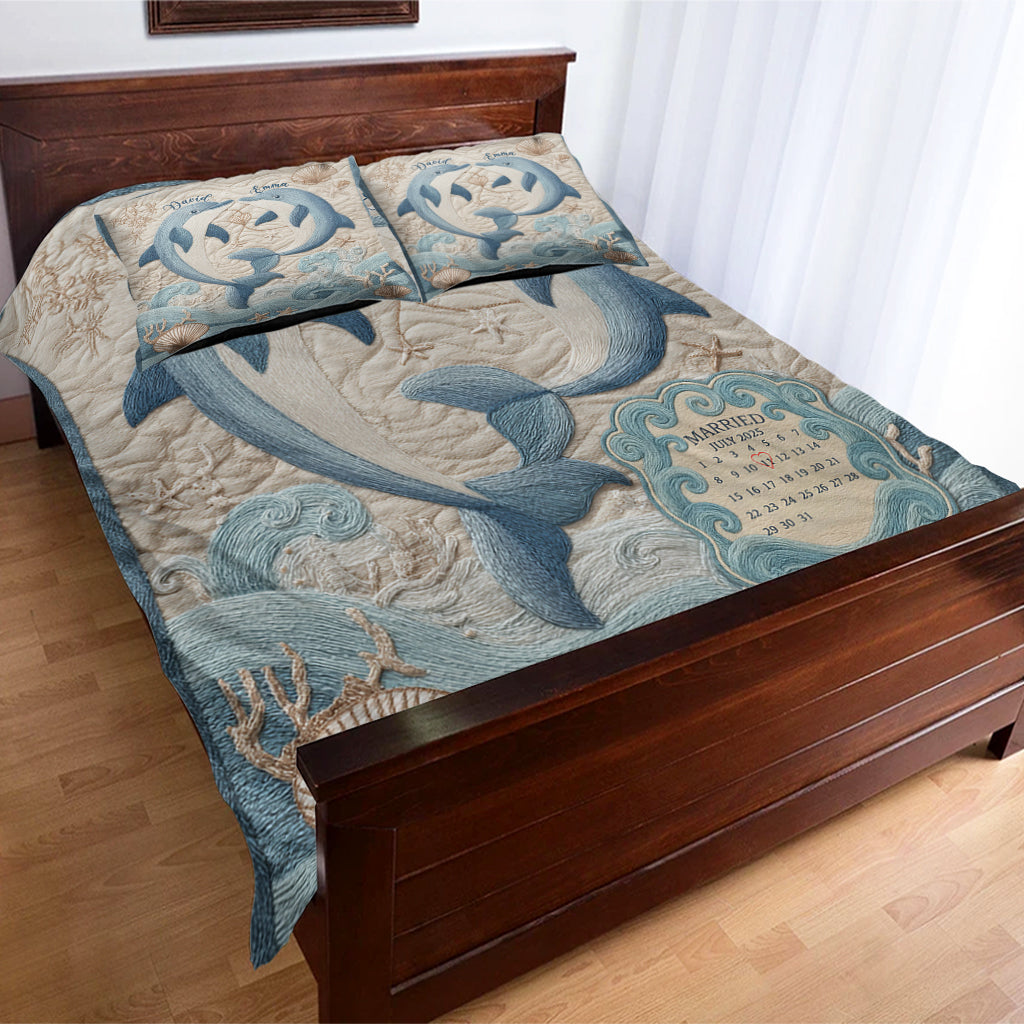 Sea Life Dream Custom Calendar - Personalized Couple Bedding Set