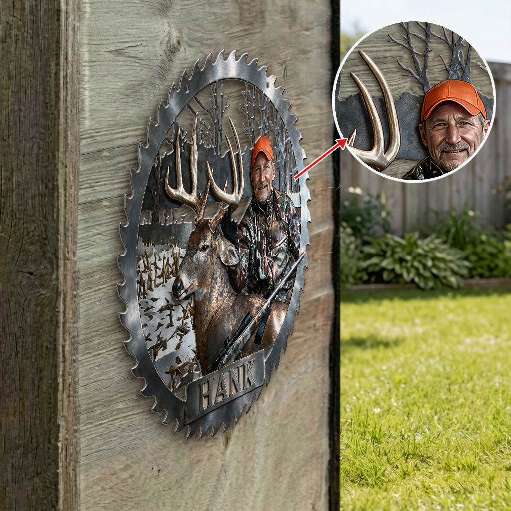 Custom From Any Photo - Personalized Hunting 3D Printed Cut Metal Sign