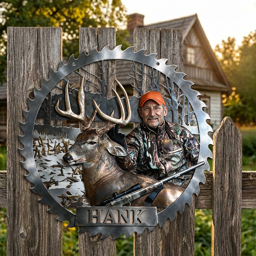 Custom From Any Photo - Personalized Hunting 3D Printed Cut Metal Sign