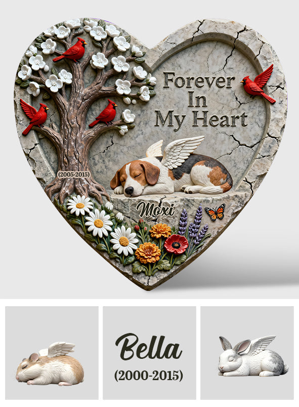 Forever In My Heart - Personalized Dog Heart Shaped Stone