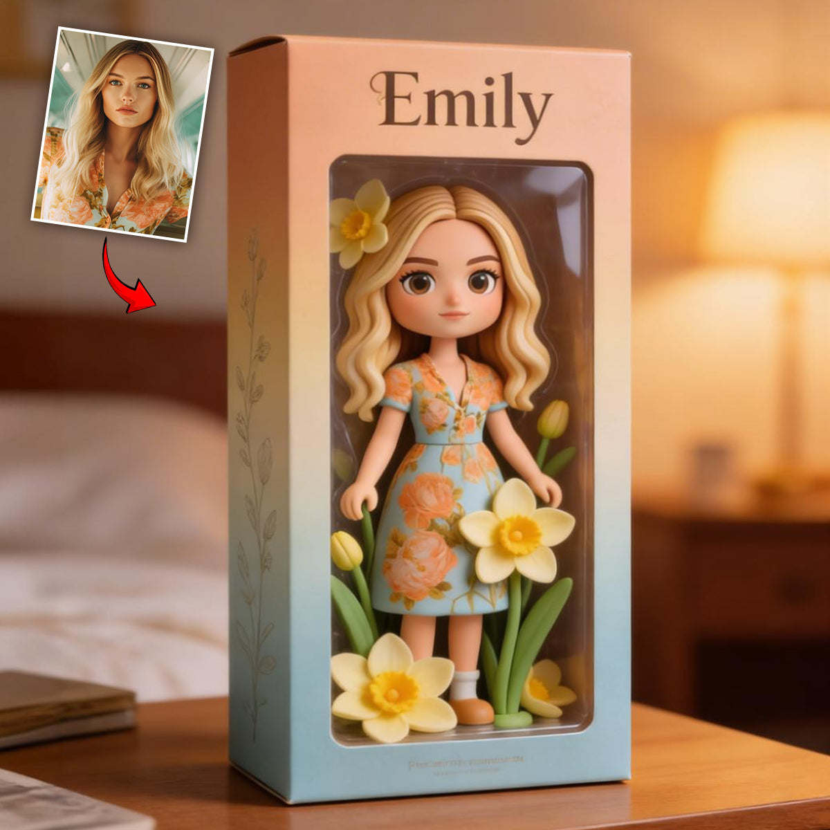 Custom Any Photo Birthmonth Flower - Personalized Self Love Custom Shaped Acrylic Plaque