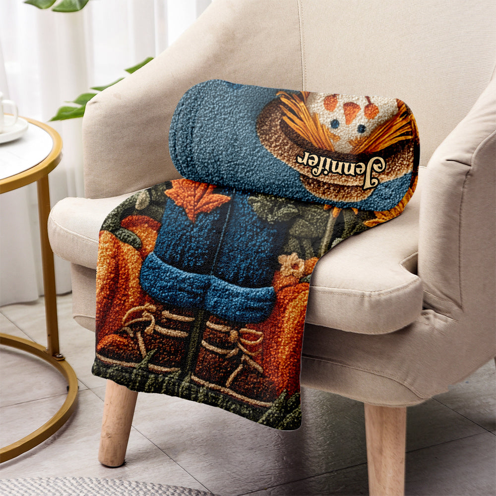 Scarecrow Fall Season - Personalized Autumn Blanket