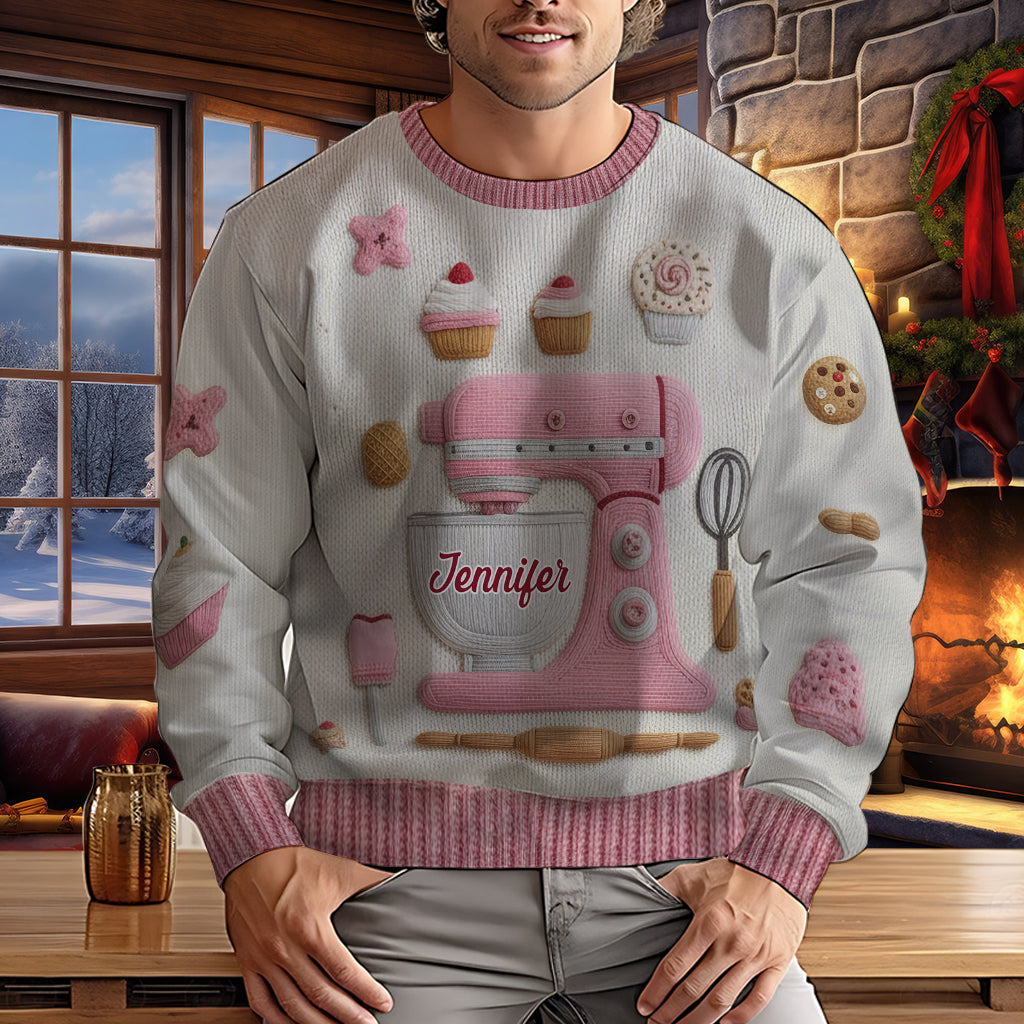 Baking Is My Love - Personalized Baking Ugly Sweater