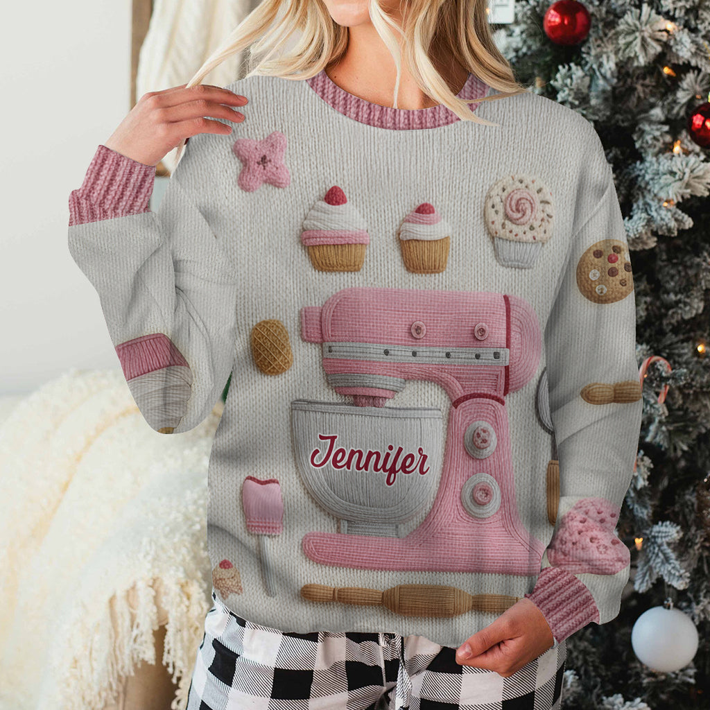 Baking Is My Love - Personalized Baking Ugly Sweater