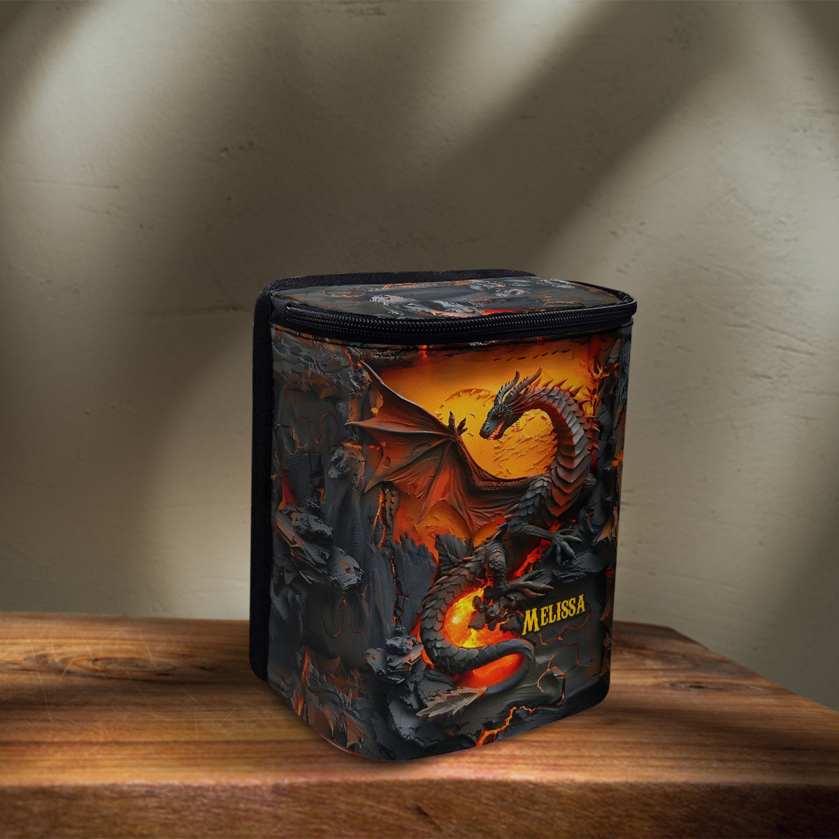 Volcanic Dragon - Personalized Dragon Portable Car Trash Can/ Organizer