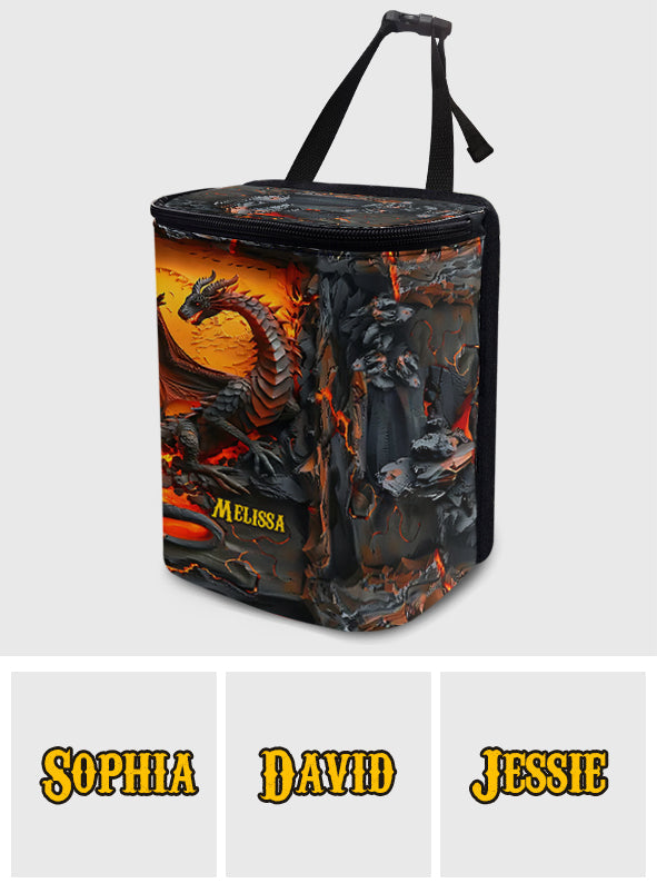 Volcanic Dragon - Personalized Dragon Portable Car Trash Can/ Organizer