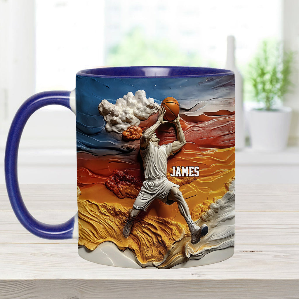 Cool Basketball Player - Personalized Basketball Accent Mug