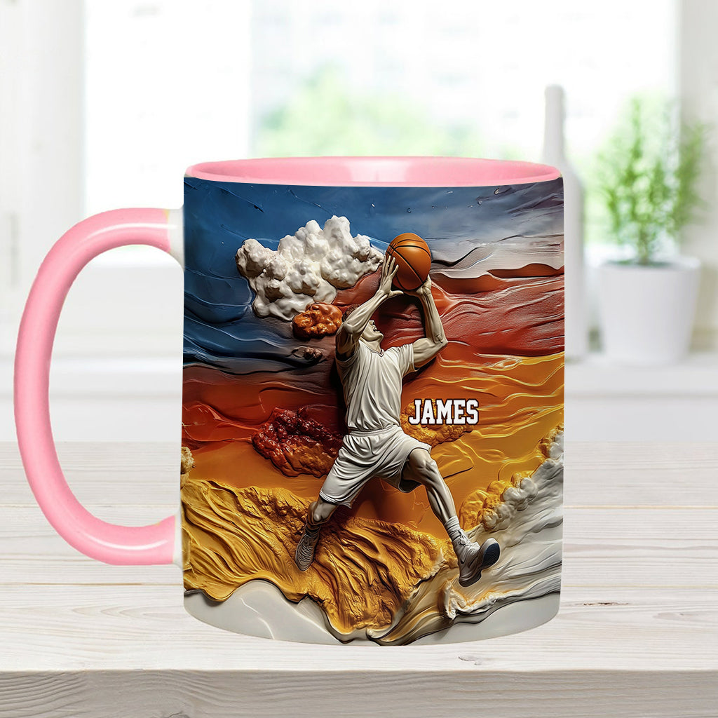 Cool Basketball Player - Personalized Basketball Accent Mug