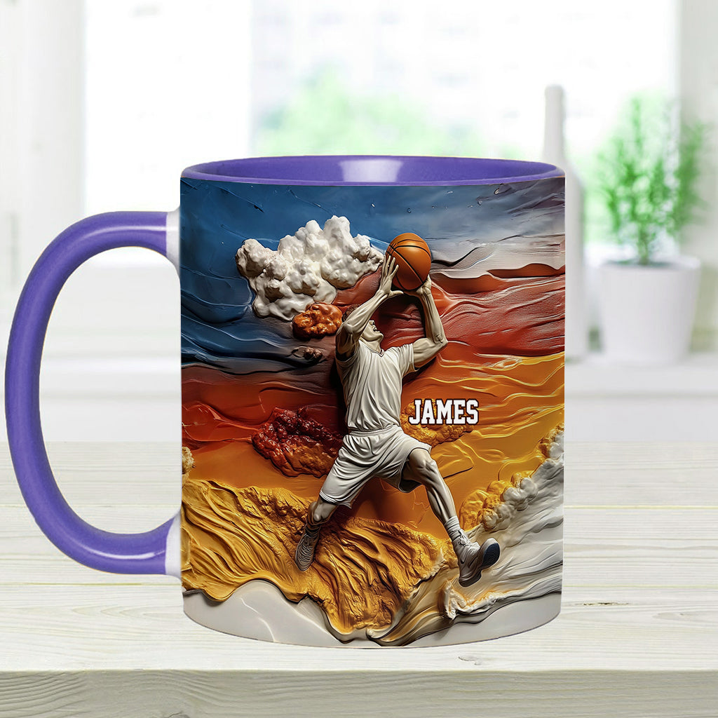 Cool Basketball Player - Personalized Basketball Accent Mug