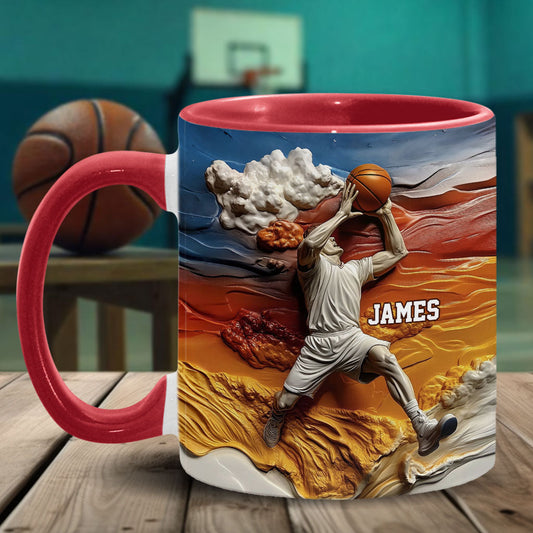 Cool Basketball Player - Personalized Basketball Accent Mug