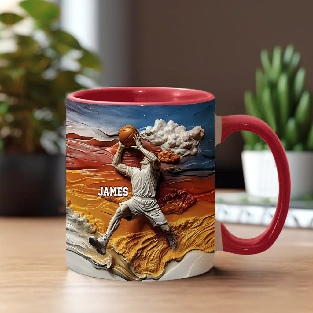Cool Basketball Player - Personalized Basketball Accent Mug