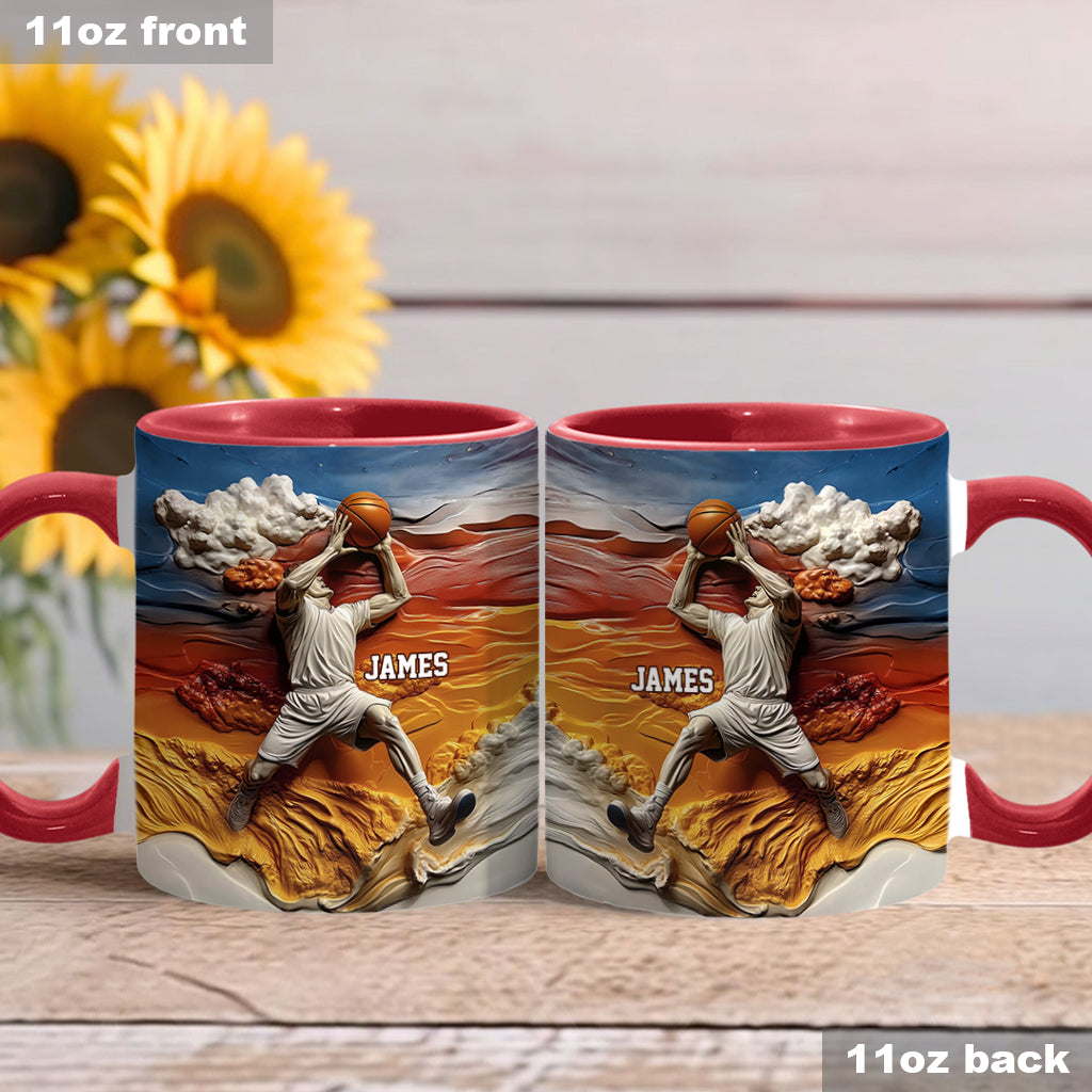 Cool Basketball Player - Personalized Basketball Accent Mug