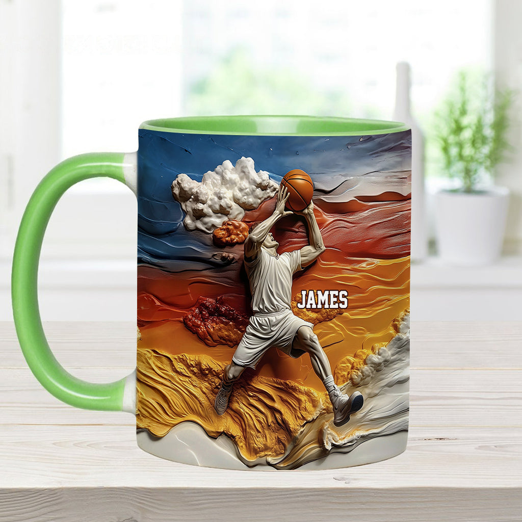 Cool Basketball Player - Personalized Basketball Accent Mug