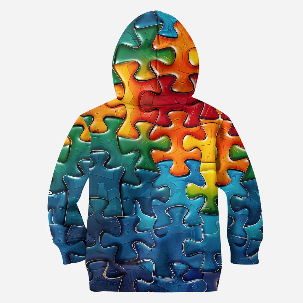 Autism Accept Adapt Advocate - Personalized Autism Awareness Hoodie and Leggings