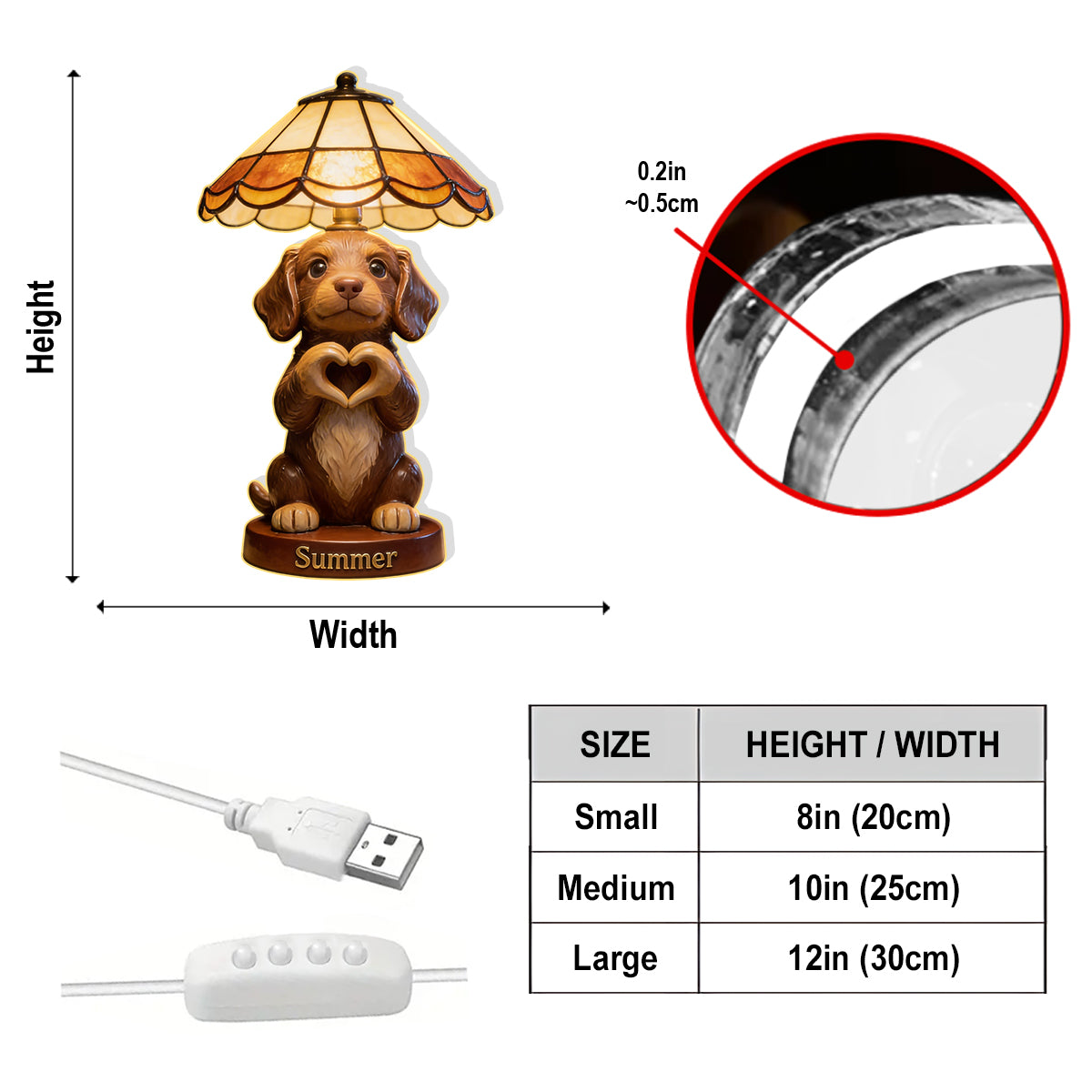 Custom Any Photo - Love My Pet - Personalized Dog Acrylic LED Night Light