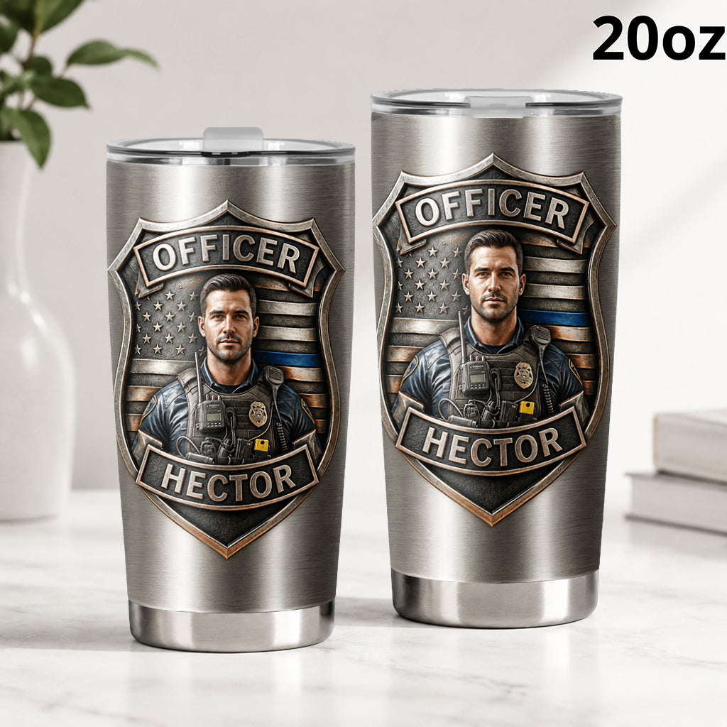 Proud Police - Personalized Police Officer Tumbler