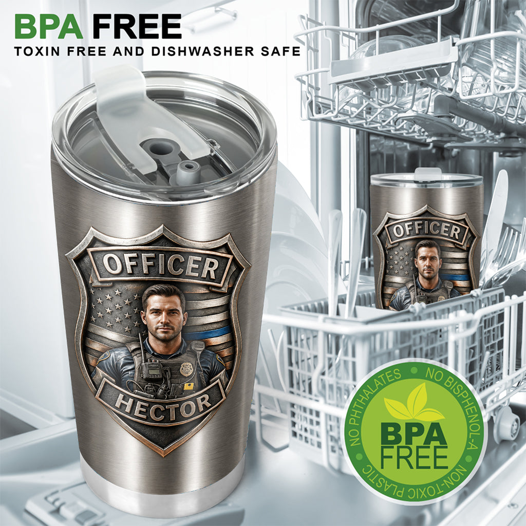 Proud Police - Personalized Police Officer Tumbler