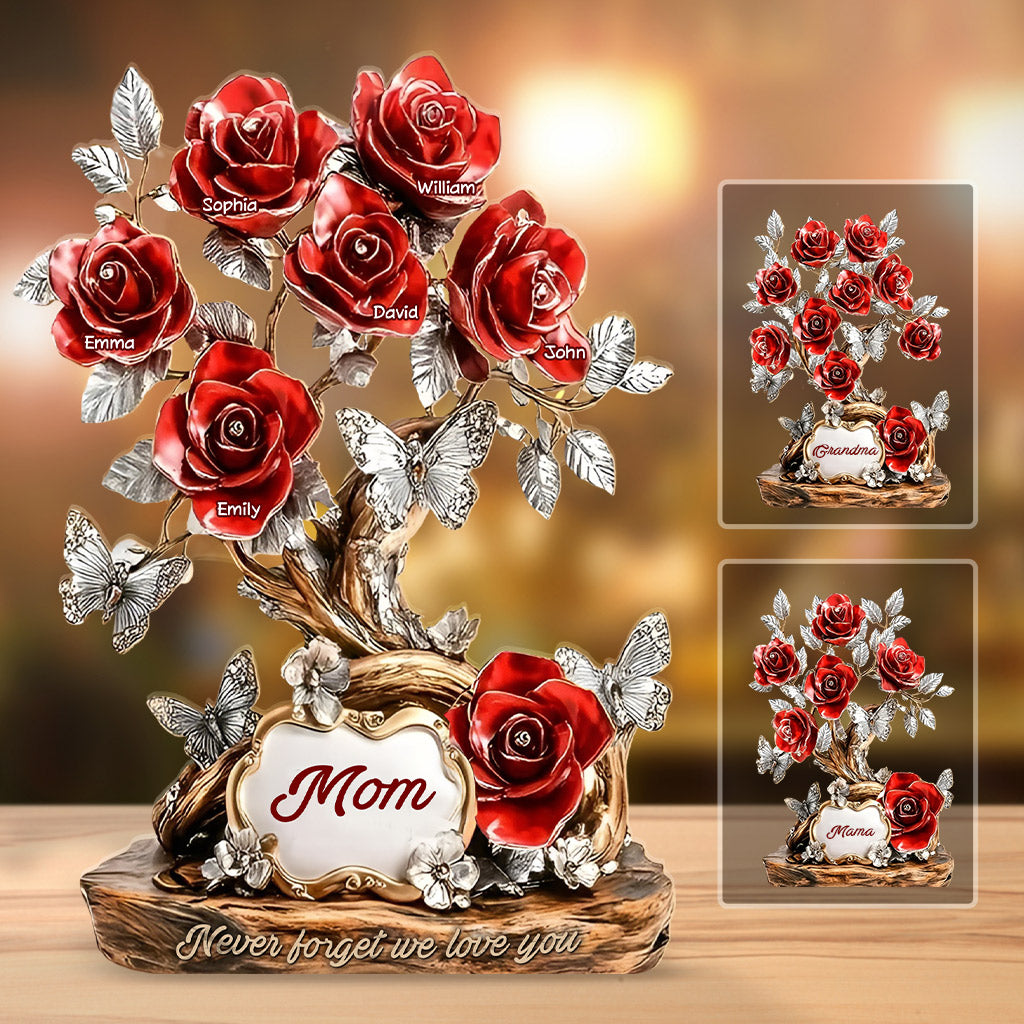 Flowers For Mom - Personalized Mother Custom Shaped Acrylic Plaque