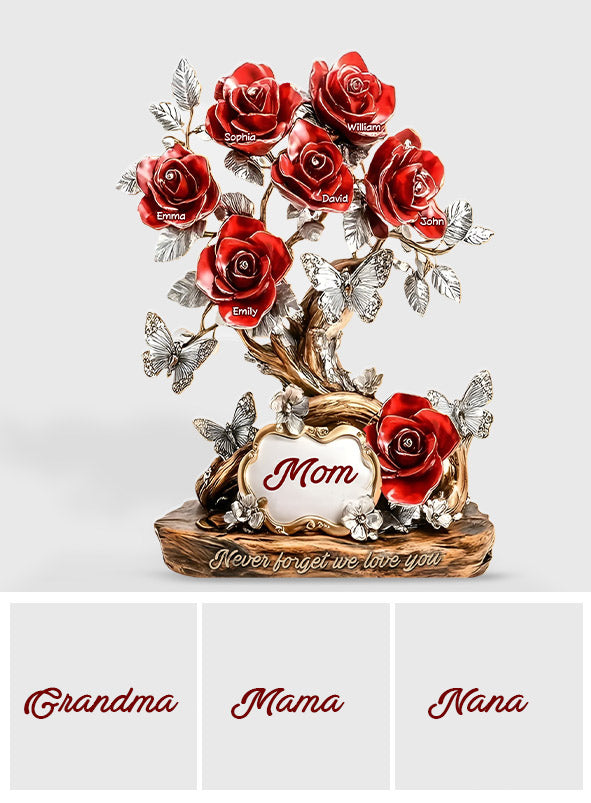 Flowers For Mom - Personalized Mother Custom Shaped Acrylic Plaque