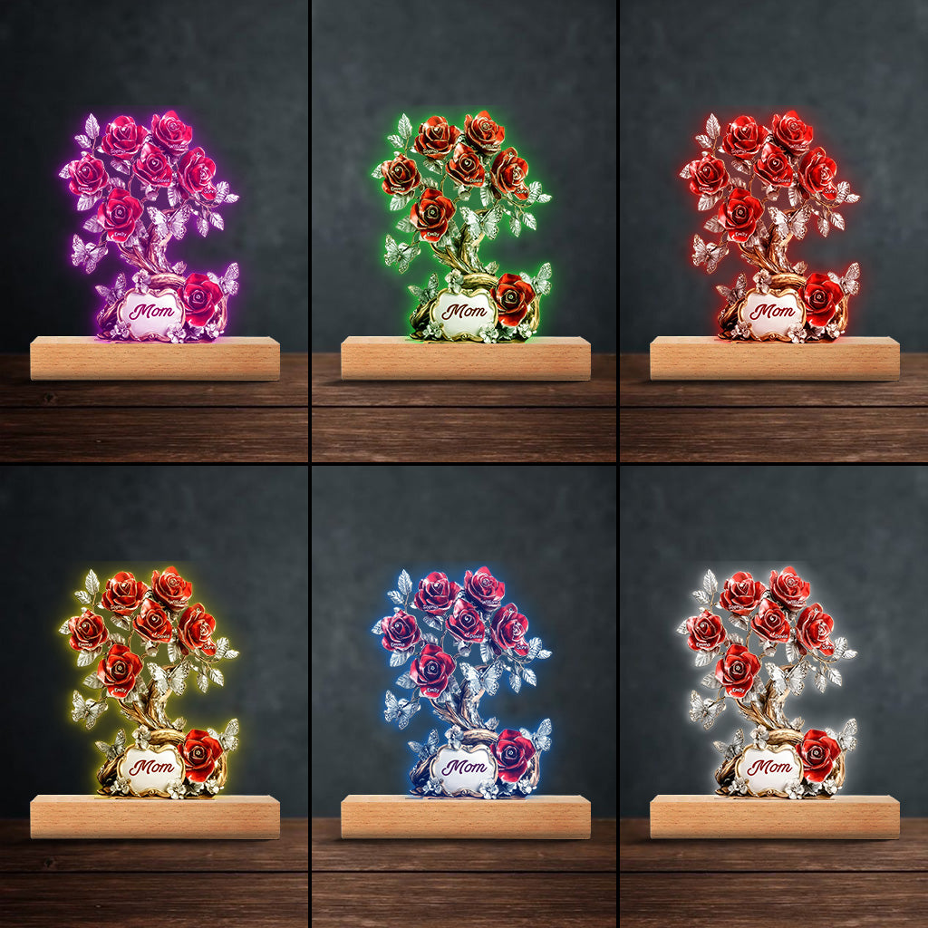 Flowers For Mom - Personalized Mother Custom Shaped Acrylic Plaque