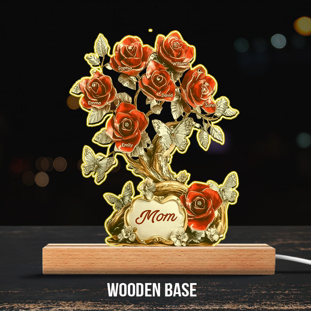 Flowers For Mom - Personalized Mother Custom Shaped Acrylic Plaque