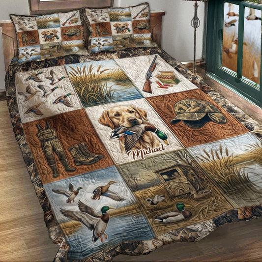 Duck Hunting - Personalized Hunting Quilt Set