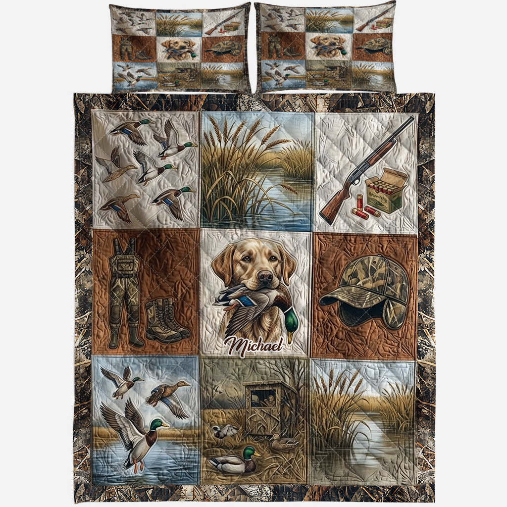 Duck Hunting - Personalized Hunting Quilt Set
