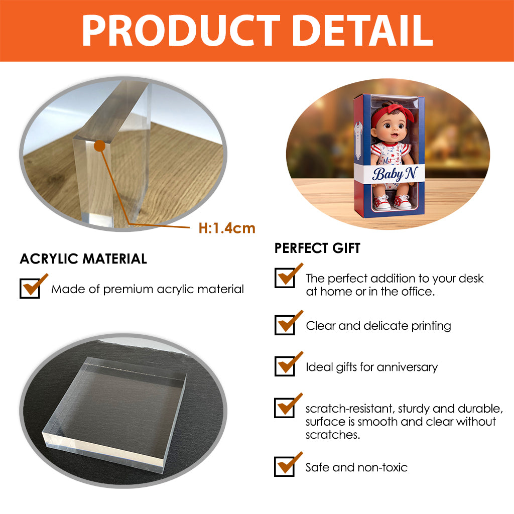 I Love You - Personalized Kid Custom Shaped Acrylic Plaque