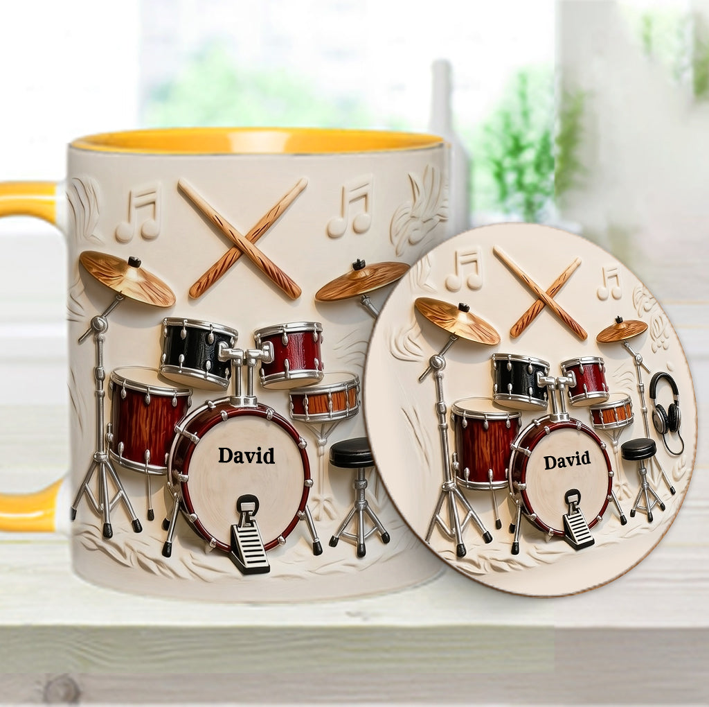 Awsome Drummer - Personalized Drummer Accent Mug & Coaster