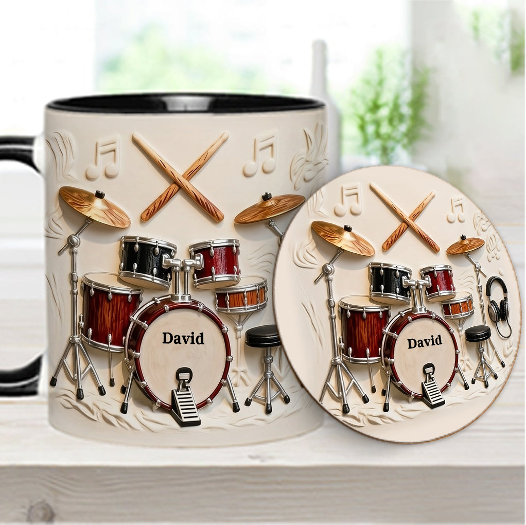 Awsome Drummer - Personalized Drummer Accent Mug & Coaster
