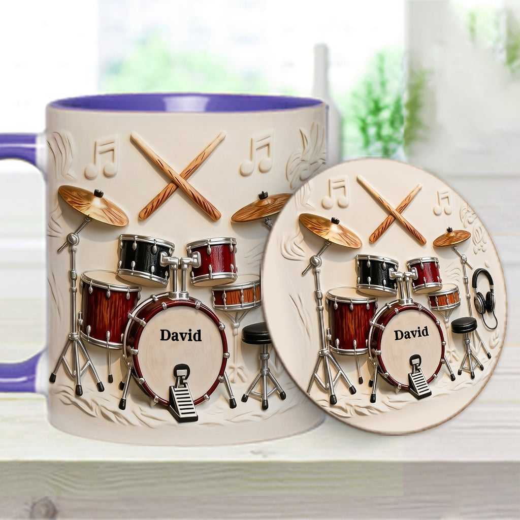 Awsome Drummer - Personalized Drummer Accent Mug & Coaster