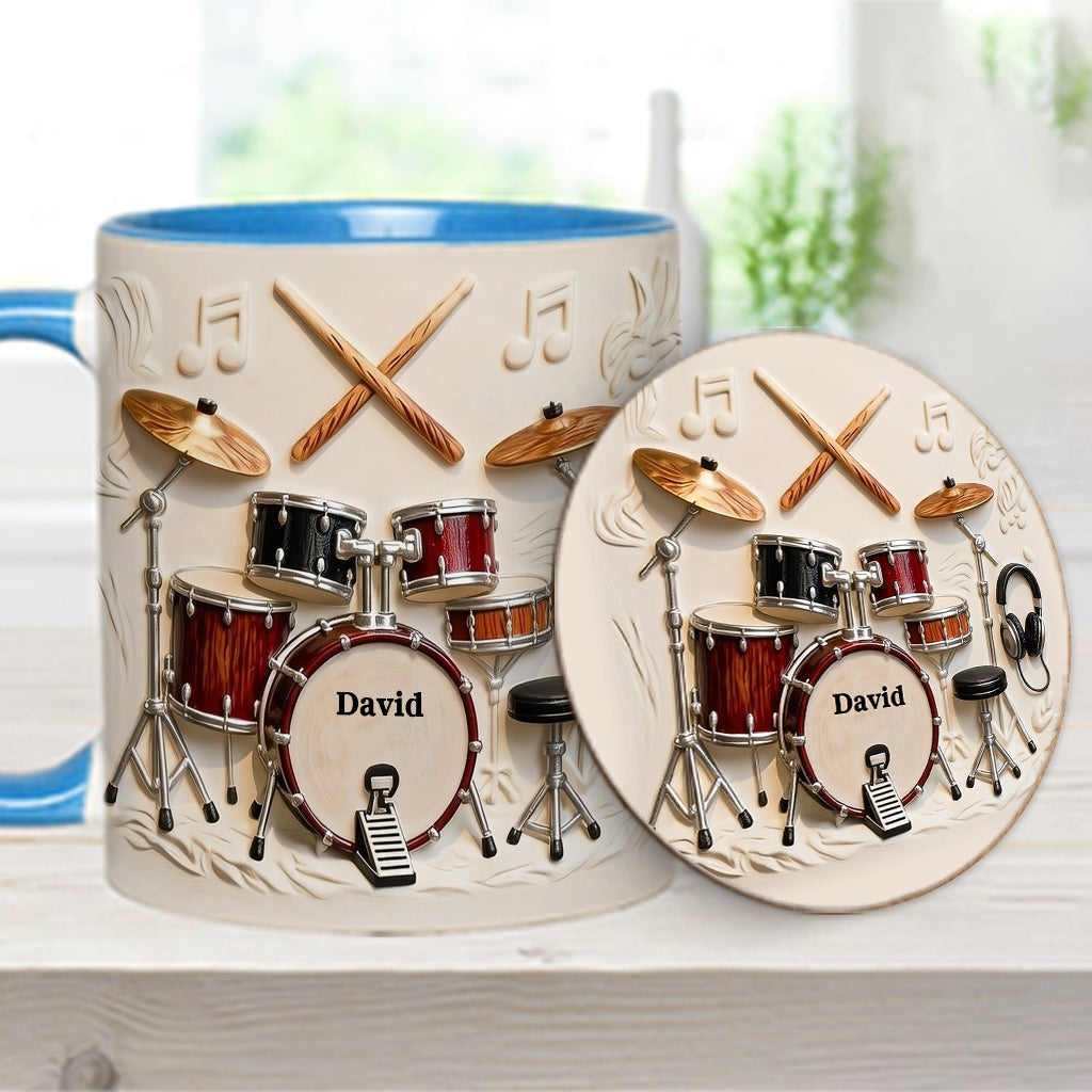Awsome Drummer - Personalized Drummer Accent Mug & Coaster