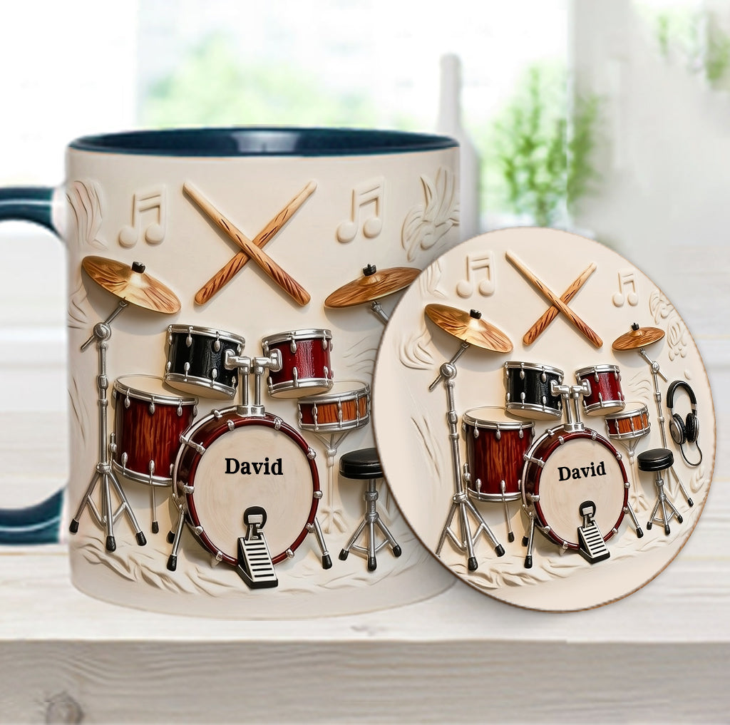 Awsome Drummer - Personalized Drummer Accent Mug & Coaster