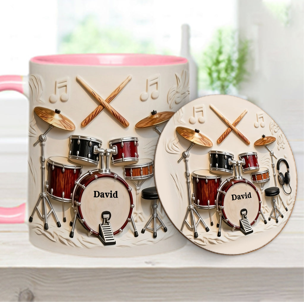 Awsome Drummer - Personalized Drummer Accent Mug & Coaster