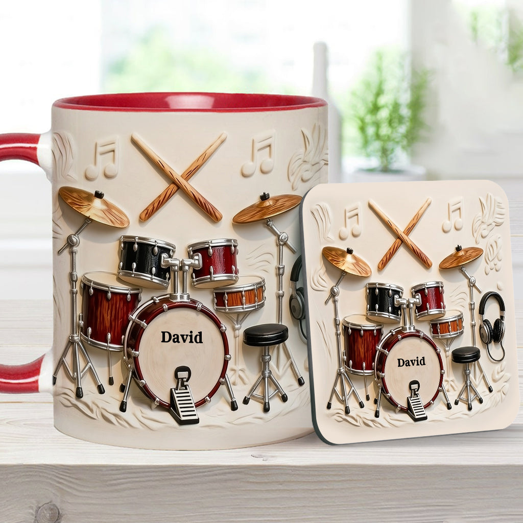 Awsome Drummer - Personalized Drummer Accent Mug & Coaster