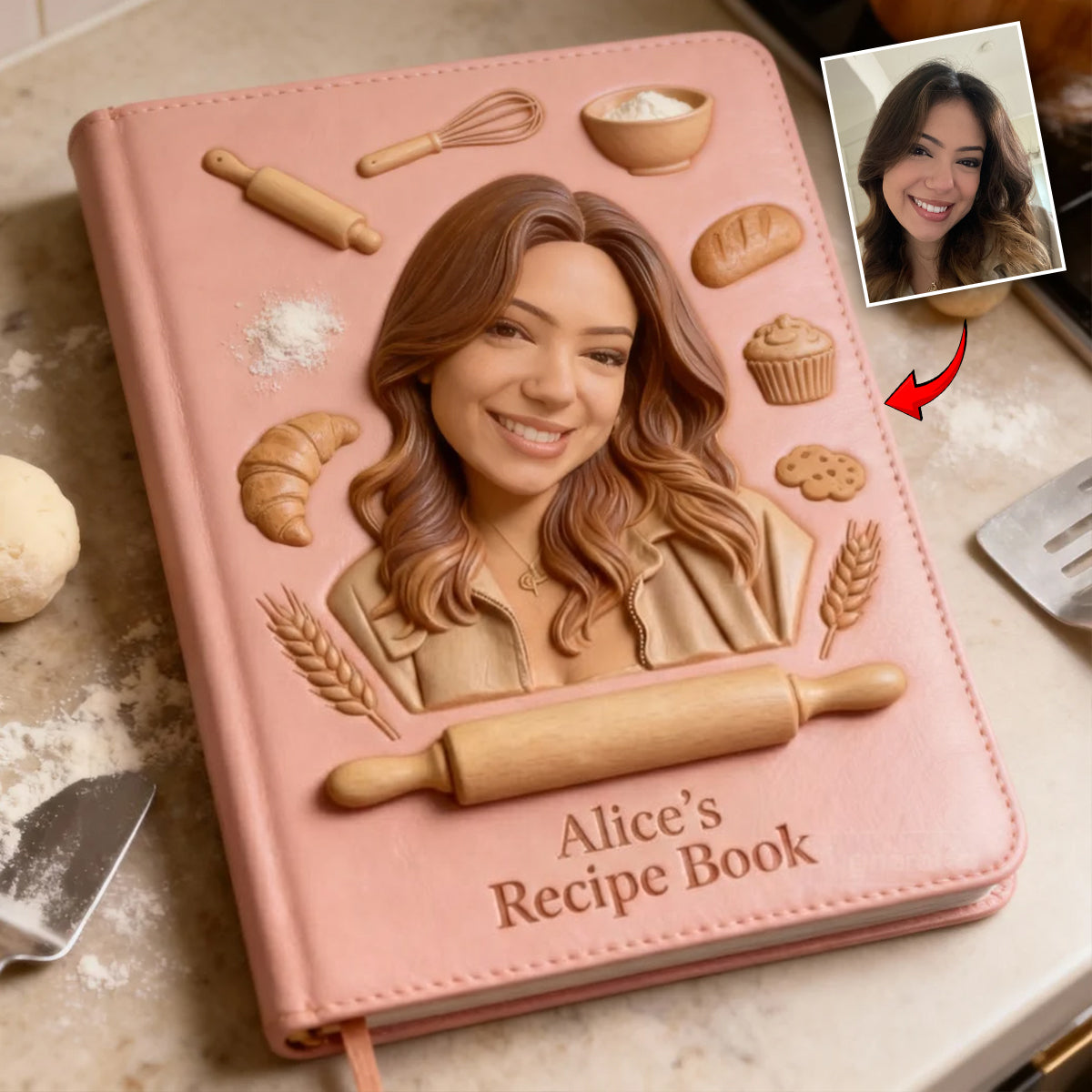 Custom From Any Photo - Personalized Baking Leather Journal