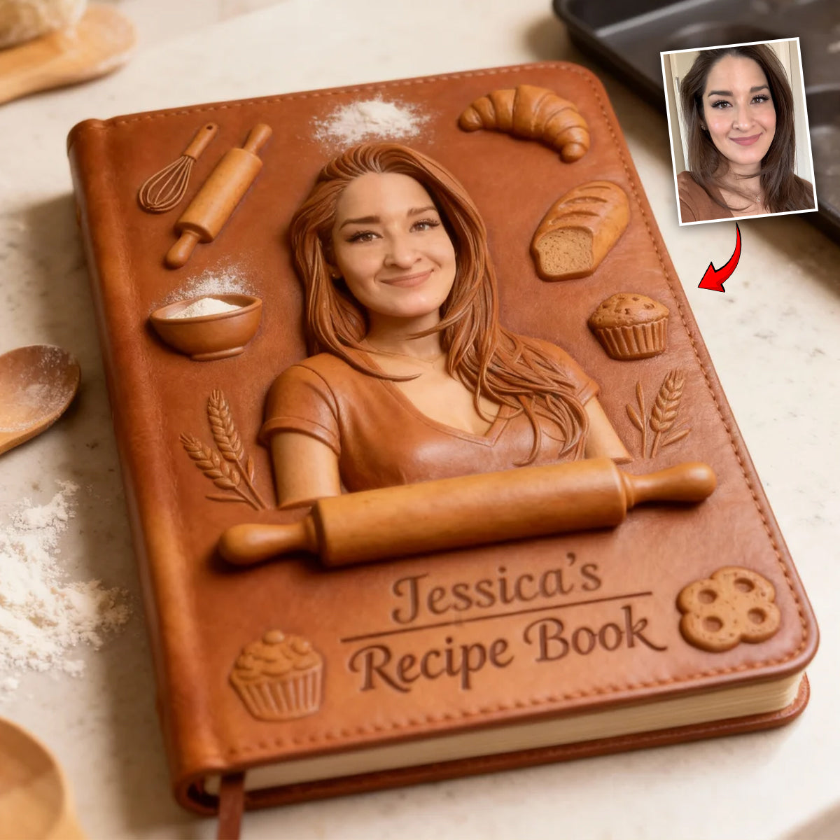 Custom From Any Photo - Personalized Baking Leather Journal