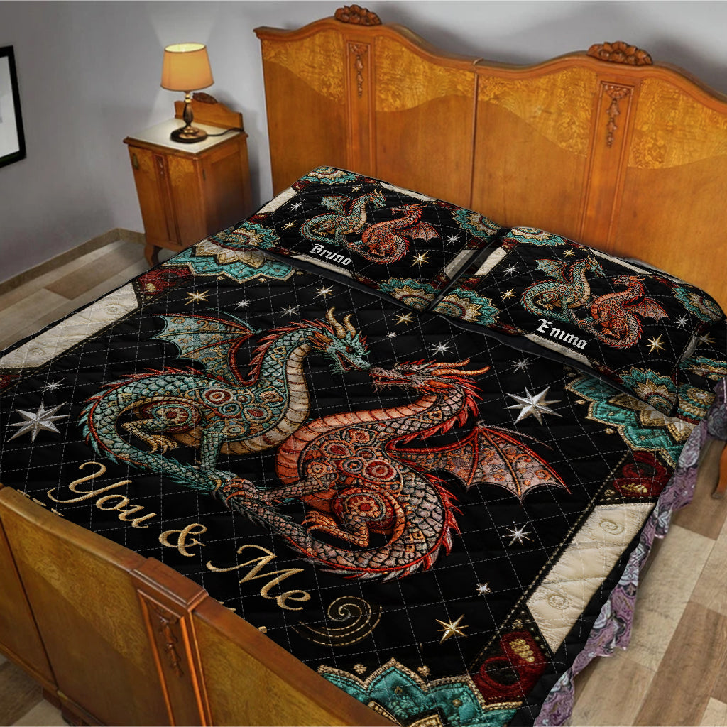 You & Me We Got This - Personalized Dragon Quilt Set