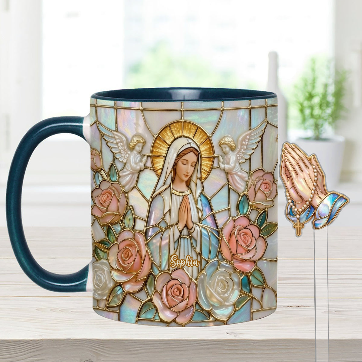 Believe - Personalized Christian Set Accent Mug with Acrylic Stirrers
