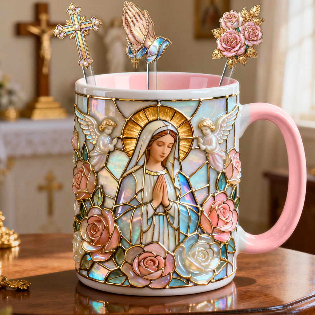 Believe - Personalized Christian Set Accent Mug with Acrylic Stirrers
