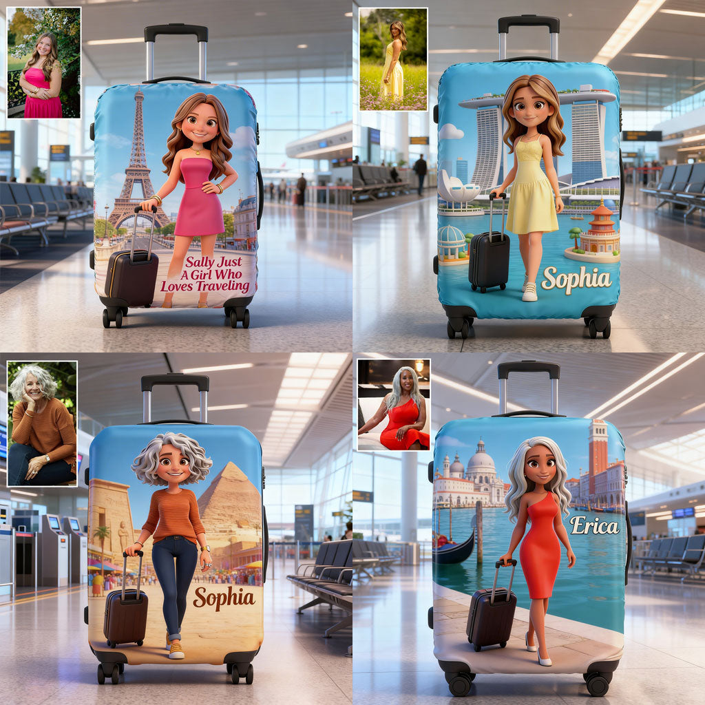 Any Photo Adventure Awaits - Personalized Travelling Luggage Cover