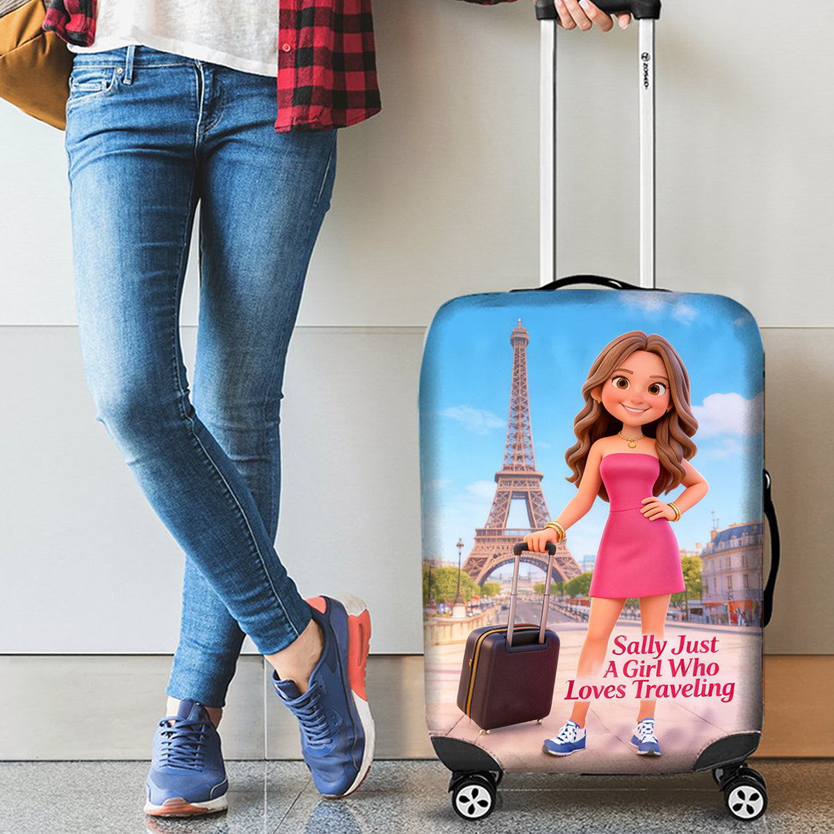 Any Photo Adventure Awaits - Personalized Travelling Luggage Cover