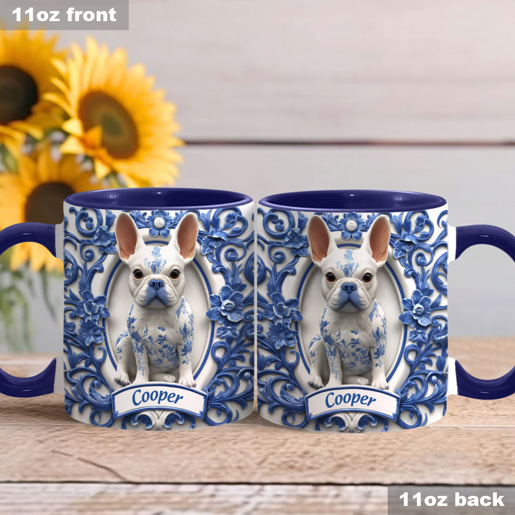 Cute French Bulldog - Personalized Dog Accent Mug