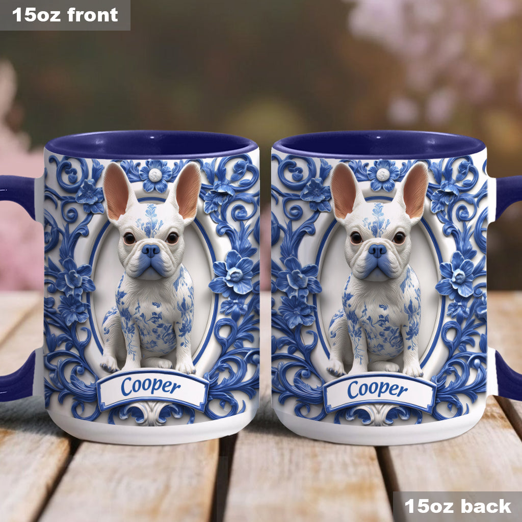 Cute French Bulldog - Personalized Dog Accent Mug