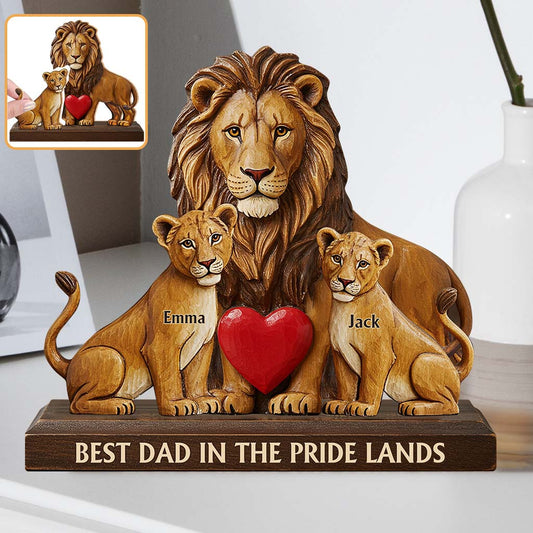 Best Dad Ever - Personalized Father Shaped Wooden Puzzle