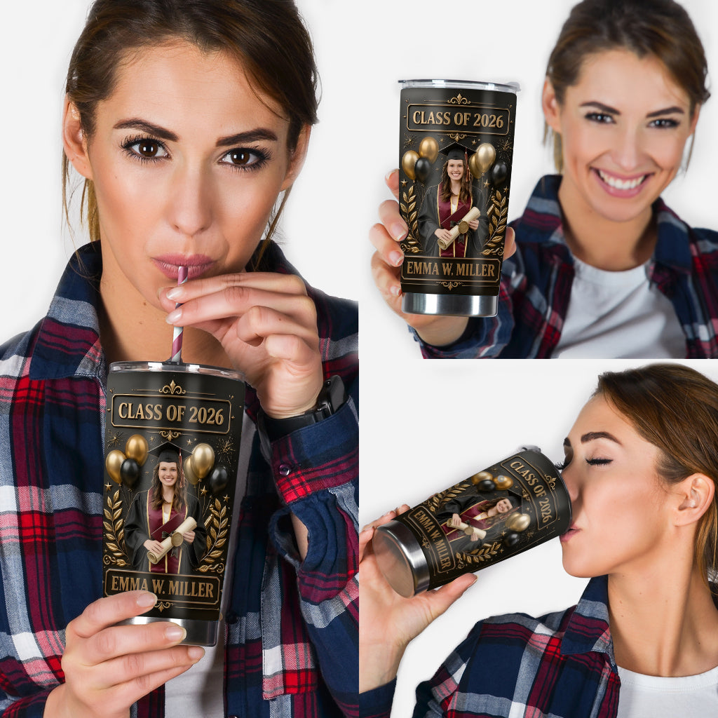 Any Photo Graduation Gift - Personalized Graduation Tumbler