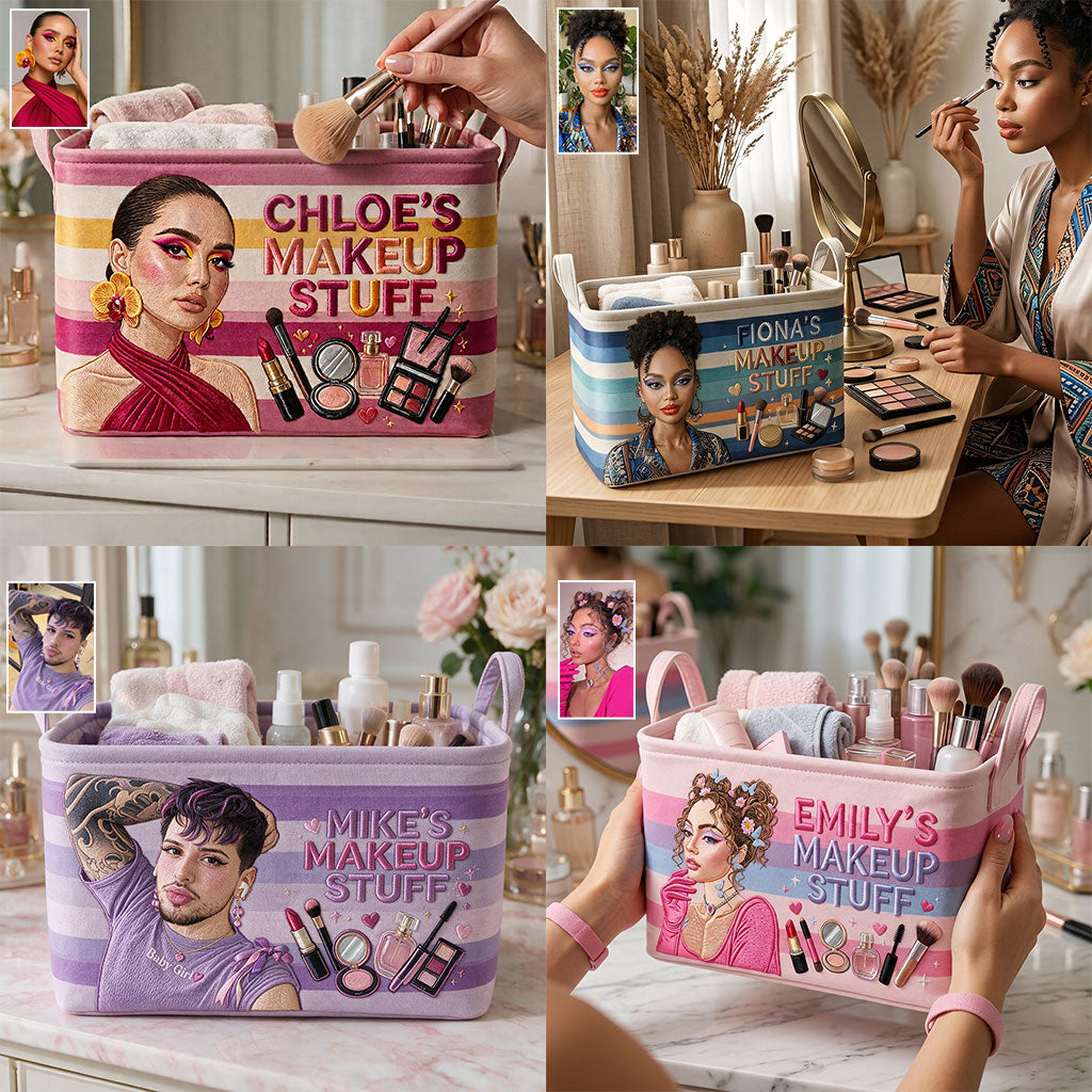 Love Being A Makeup Artist - Personalized Makeup Rectangle Storage Basket
