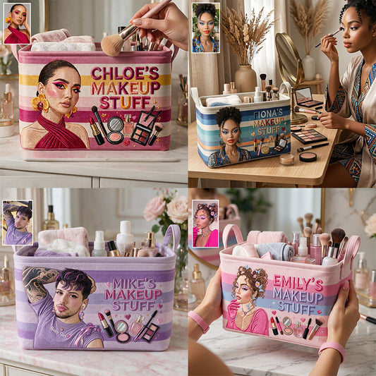 Love Being A Makeup Artist - Personalized Makeup Rectangle Storage Basket